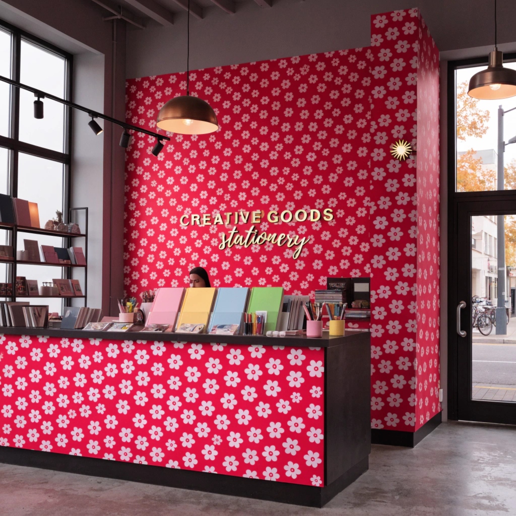 Organized creative workspace with premium stationery and art tools